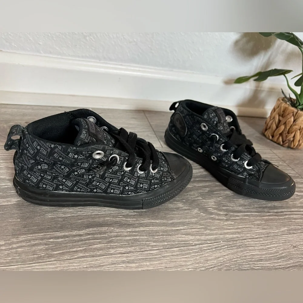 Converse CTAS street mid Junior license plate slip on sneakers. Size 12.5